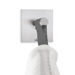 DUPLO // Self Adhesive Towel Hook // Silver (Square)