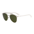 Women's Reflected Sunglasses // White + Green