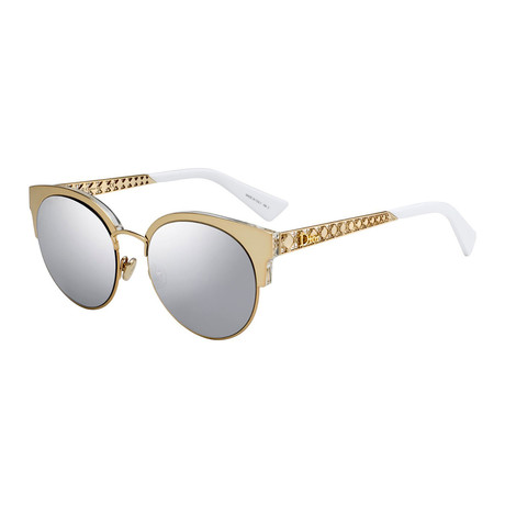 Women's Amamini Sunglasses // Gold + Silver Mirror