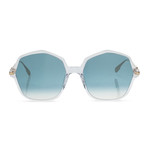Women's Link Sunglasses // Crystal + Gold + Blue