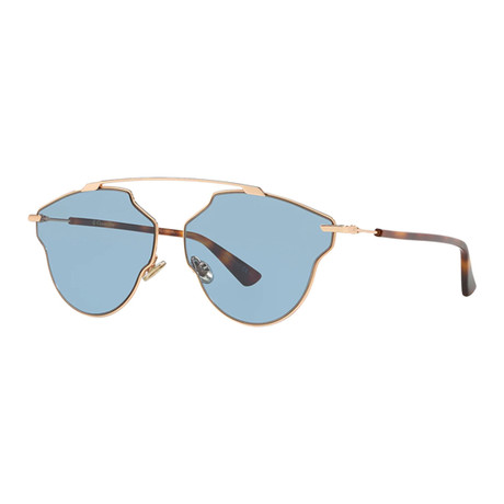 Women's Real Pop Sunglasses // Gold + Havana + Blue