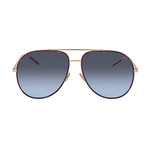 Unisex Astral Sunglasses // Rose Gold + Blue Gradient