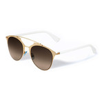 Women's Reflected Sunglasses // Gold + White
