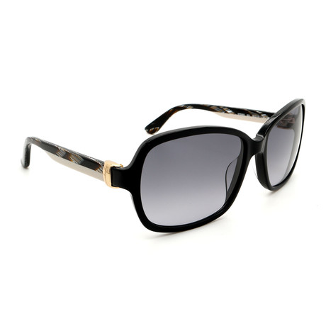 Salvatore Ferragamo // Women's SF606S-001 Square Sunglasses // Black + Gray Gradient