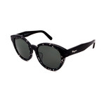 Women's SF884SA-006 Round Sunglasses // Black Havana + Black