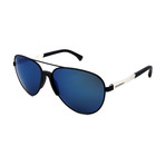 Emporio Armani // Men's EA2059F-320255 Aviator Sunglasses // Blue + Blue Mirror
