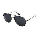 Men's PR55US-1AB5SO Aviators Sunglasses // Black + Gray