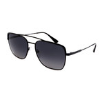 Prada // Men's PR53VS-1BO5W159 Square Polarized Sunglasses // Matte Black + Gray Gradient