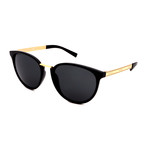 Versace// Unisex VE4366-GB1/87 Round Sunglasses// Black Gold + Gray