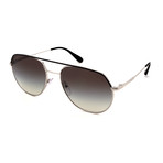 Prada // Unisex PR55US-329500 Aviators Sunglasses // Matte Gunmetal + Gray Gradient Mirror