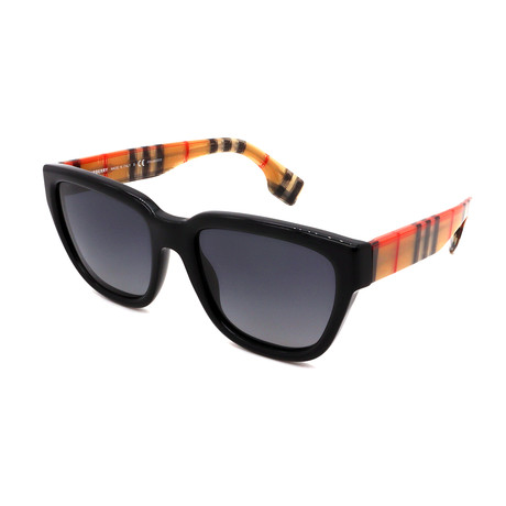 Burberry // Unisex BB4277-3757T3 Square Polarized Sunglasses // Black + Gray Gradient