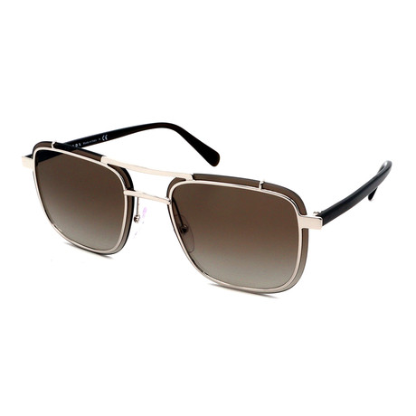 Prada // Men's PR59US-1BC4K159 Square Sunglasses // Silver + Gray