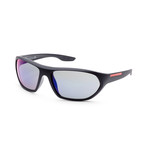 Men's Linea Rossa PS18US-1BO9Q166 Sunglasses // Matte Black + Dark Gray Mirror