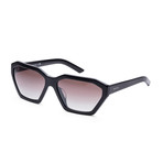 Women's Fashion PR03VSF-1AB5O059 Sunglasses // Black + Gray Gradient + Silver Mirror