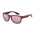 Men's Linea Rossa PS01US-3865L259 Sunglasses // Bordeaux Rubber + Mirror Red