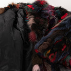 Women's Fur Jacket // Multicolor (S)