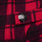 Women's Rocker Jenny Plaid Jacket // Red + Black (XS)