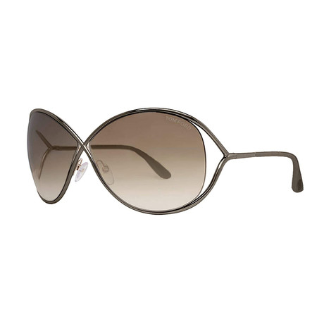 Women's Miranda Sunglasses // Shiny Dark Bronze + Brown Gradient