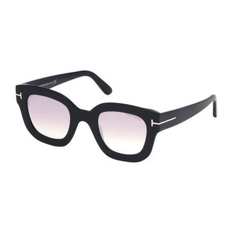 Women's Pia Sunglasses // Black + Purple Gradient