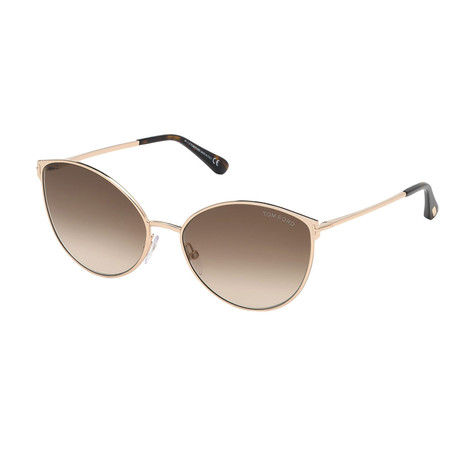 Women's Zeila Sunglasses // Gold + Brown Gradient