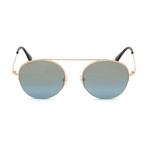 Unisex Finn Sunglasses // Rose Gold + Blue