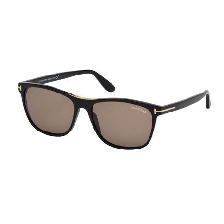 Men's Nicolo Sunglasses // Shiny Black + Brown