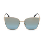 Women's Helena Sunglasses // Rose Gold + Blue