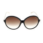 Women's Rhonda Sunglasses // Black + Brown Gradient