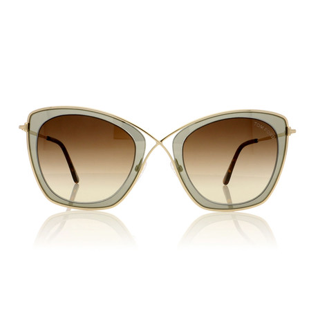 Women's India Sunglasses // Gray + Brown Gradient