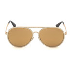Unisex Antibes Sunglasses // Gold + Brown