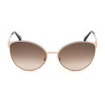 Women's Zeila Sunglasses // Gold + Brown Gradient