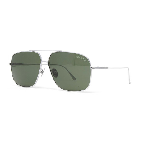 Men's FT0746-DS Sunglasses // Silver + Green