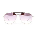 Unisex FT0536S Sunglasses // Silver + Purple Gradient