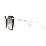 Women's FT0657S Sunglasses // Blonde Havana + Blue Gradient