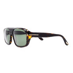 Men's FT0754S Sunglasses // Dark Havana + Green