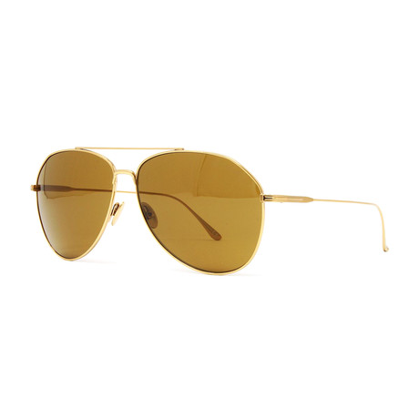 Men's FT0747S Sunglasses // Gold + Brown