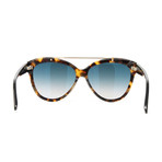 Women's FT518S Livia Sunglasses // Havana + Blue Gradient