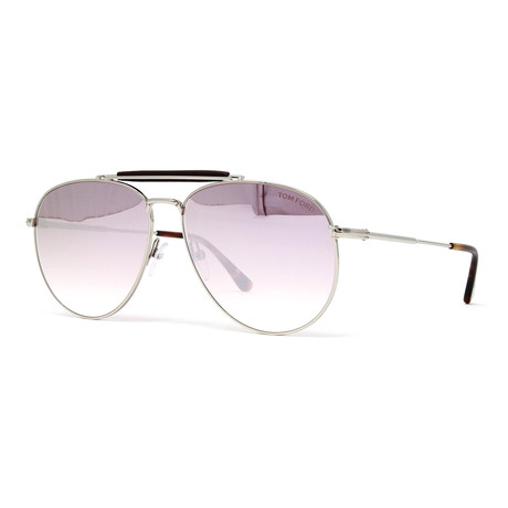 Unisex FT0536S Sunglasses // Silver + Purple Gradient