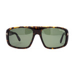 Men's FT0754S Sunglasses // Dark Havana + Green