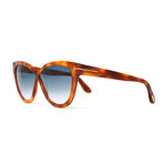Women's FT0511S Arabella Sunglasses // Blonde Havana + Blue Gradient