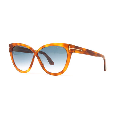 Women's FT0511S Arabella Sunglasses // Blonde Havana + Blue Gradient