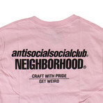 ASSC x NEIGHBORHOOD Cambered T-Shirt // Pink (L)