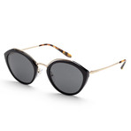Women's PR18US-1AB5S053 Fashion Sunglasses // Black + Pale Gold