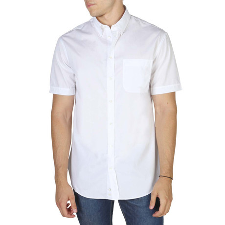 Short-Sleeve Button- Down Shirt // White (S)