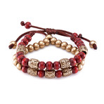 The Red Steel Band Bracelet // Gold
