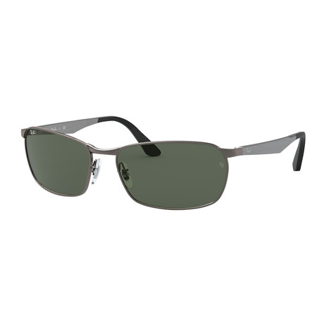 Men's Fashion RB3534-00259 Sunglasses // Black + Green