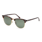 Unisex Clubmaster RB3016F-W036655 Sunglasses // Mock Tortoise Arista + Green