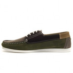 Quebramarcombi Nautical Shoe // Green + Brown + Taupe (Euro Size 44)