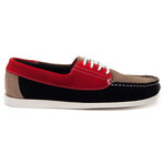 Quebramarcombi Nautical Shoe // Red + Brown + Navy (Euro Size 45)