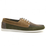 Quebramarcombi Nautical Shoe // Green + Brown + Taupe (Euro Size 40)